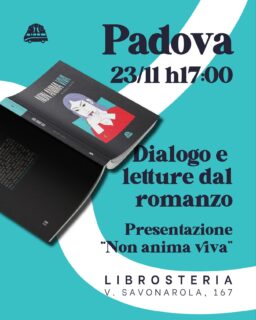 Padova sarà la terza tappa del tour di “Non anima viva”, romanzo d’esordio di @magda.inari.
Un libro che racconta di due sorelle adolescenti rimaste sole dopo la fuga della madre — e di tutto ciò che resta: la colpa, il silenzio, il desiderio di libertà.

Alla LibrOsteria proveremo a raccontarlo come ci piace fare: non una normale presentazione, ma un momento di lettura e dialogo, in cui la lingua e le ferite del libro possano respirare insieme.
Parleremo di madri e figlie, di voce e di assenza, di cosa significa imparare a stare al mondo quando nessuno te lo ha insegnato.

📍 LibrOsteria, Padova
🗓️ Domenica 23 novembre, ore 17.00
Ingresso libero

Un incontro intorno a un romanzo che non urla, ma resta.