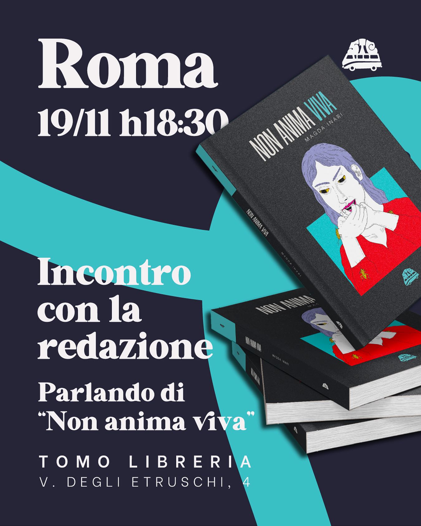 ROMA — Libreria Tomo
19 novembre, ore 18:30

Il primo appuntamento di “Non anima viva” sarà da Tomo, una delle librerie che più sentiamo vicine per modo di accogliere i libri e di stare nelle storie.

A raccontarci il romanzo sarà Benedetta Marinelli, editor della redazione. Più che una presentazione, sarà una conversazione aperta sul libro, sui temi che lo attraversano e sul lavoro editoriale che c’è dietro. Una serata per ascoltare la voce del testo e le sue domande.

L’autrice, Magda Inari, scrive sotto pseudonimo e ha scelto di non partecipare agli eventi.
È una scelta che attraversa anche il libro: un silenzio che diventa parte della narrazione, un modo di lasciare che siano le parole — solo quelle — a prendere spazio.

Ci piacerebbe molto condividere questo primo passo con voi, in un posto a cui siamo da sempre molto affezionatɜ.

Vi aspettiamo.

#nonanimaviva #stcedizioni #magdainari #tomo #editoriaindipendente #presentazione #roma